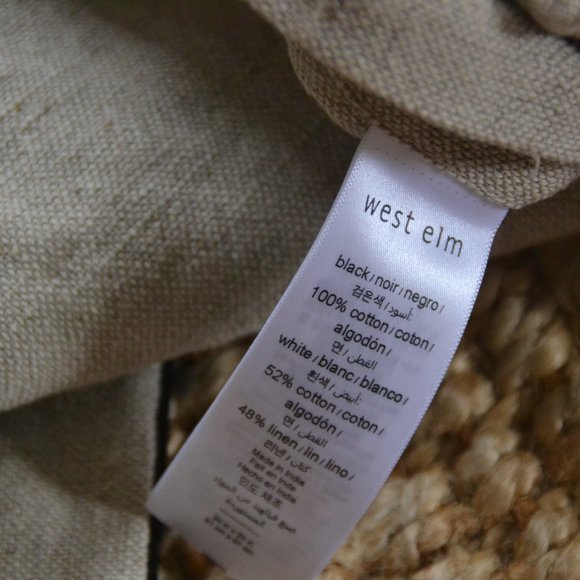 West Elm Accents Nwt West Elm Cotton Linen Velvet Corners 24x24